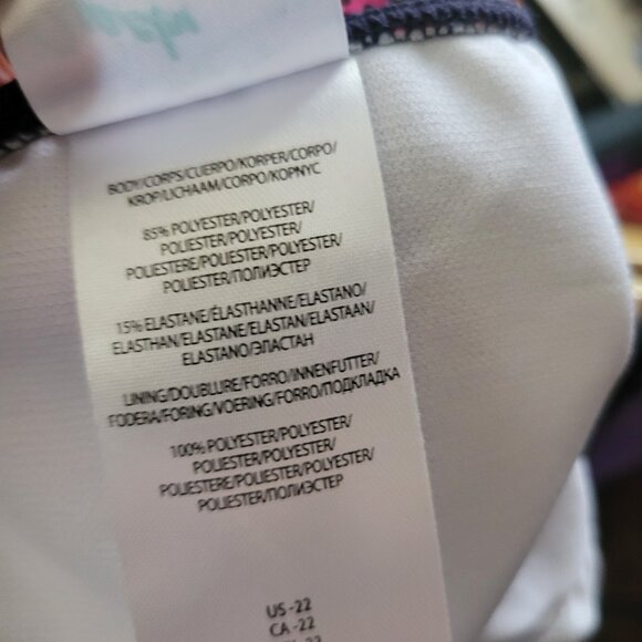 NWT Bathing Suit Beach Party Swimwear Size 22 Plus Floral One Piece adjustable - Picture 9 of 13